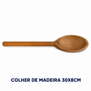 COLHER DE MADEIRA 30X8CM