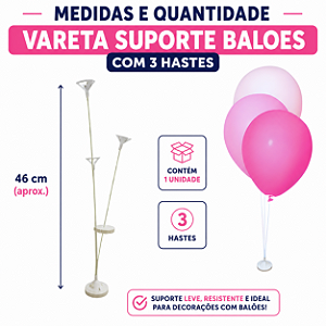 VARETA SUPORTE BALOES COM 3 HASTES - 604020