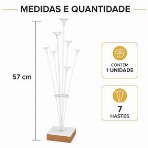 VARETA SUPORTE BALOES COM 7 HASTES - 604023
