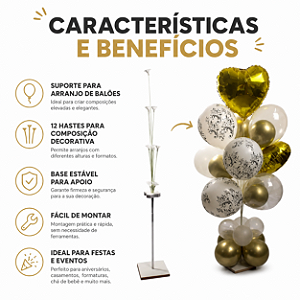 VARETA SUPORTE BALOES COM 12 HASTES - 60402