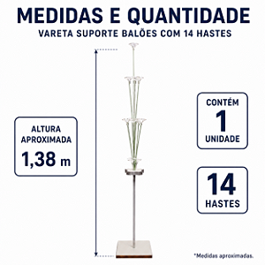 VARETA SUPORTE BALOES COM 14 HASTES - 60402