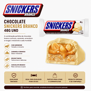 CHOCOLATE SNICKERS BRANCO 40G UND