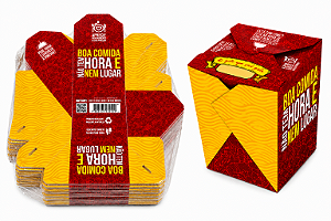 CAIXA REFEIÇAO 500ML VERMELHO COM 50 UNIDADES