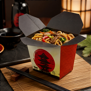 CAIXA YAKISSOBA 850ML COM 50 UNIDADES