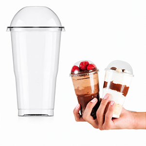 COPO CRYSTAL BELLO 300ML COM TAMPA BOLHA C/20 UNIDADES