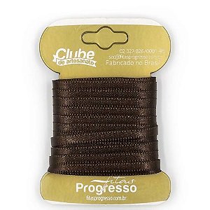 FITA CETIM DUPLO 340 MARROM CAFE 4MMX10MT