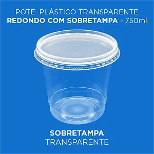 KIT 750ML POTE REDONDO SOBRE TPA PACOTE C/24UNIDADES