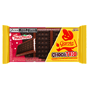 BOLACHA GAROTO CHOCOTRIO PRESTIGIO 90G