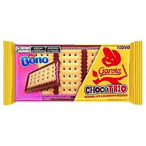 BOLACHA GAROTO CHOCOTRIO BONO 90G