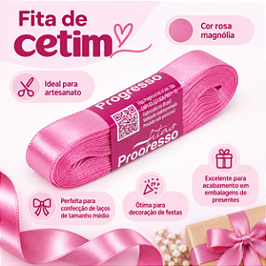 FITA DE CETIM ROSA MAGNOLIA 2101 15MM X 10 METROS