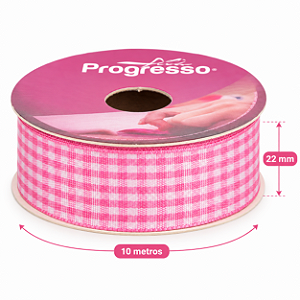 FITA XADREZ ROSA ESCURO 240 22MM X 10 METROS