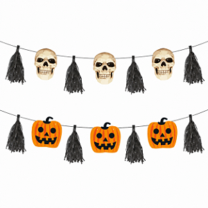 GUIRLANDA HALLOWEEN 3 METROS UNIDADE ABOBORA/CAVEIRA