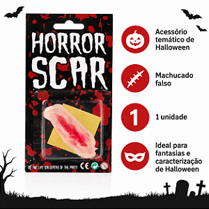 ENFEITE TATUAGEM HALLOWEEN UNIDADE