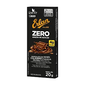 TABLETE CHOCOLATE COM WHEY ZERO AÇUCAR 20G UNIDADE