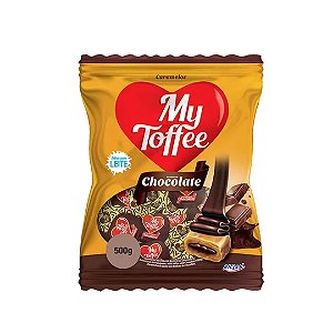 BALA MY TOFFEE CARAMELO DE LEITE COM CHOCOLATE 500G