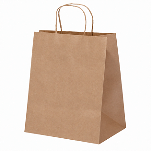 SACOLA PAPEL KRAFT NATURAL 22X13,5X29,5CM C/10 UND