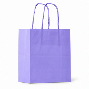 SACOLA PAPEL KRAFT LILAS 17,5X8,5X21,5CM C/10 UNIDADES