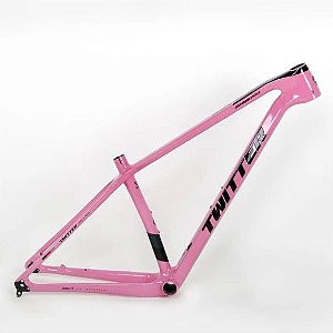 Quadro Bicicleta Twitter Warrior Pro Carbono 29x15 Rosa Esc