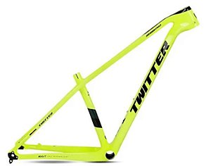 Quadro Bicicleta Twitter Warrior Pro Carbono 29x19 Amarelo