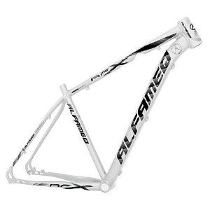 Quadro Bicicleta Bike Mtb Alfameq AFX 29x21 Bco/Preto Brilho