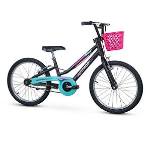 Bicicleta Ciclismo Bike Infantil Nathor Aro 20 Grace Pt/Rs/Vd