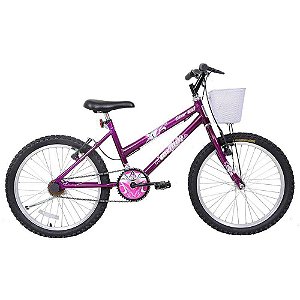 Bicicleta Ciclismo Mtb Infantil Cairu Girl Aro 20 Violeta