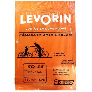 Câmara De Ar Bicicleta Bike Levorin 16x1.4/1.75 Americana