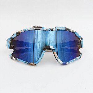 Óculos Ciclismo Esporte Action Mask Ride Lente Azul