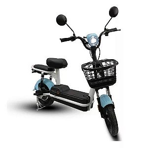 Bicicleta Scooter Elétrica 600W C/ Cesta Velocidade 40 Km/h