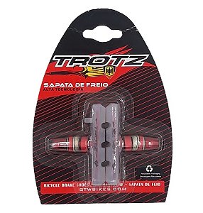 Sapata de Freio Bicicleta Bike Trotz 60mm Orbital Vermelho