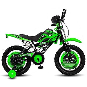 Moto SuperCross Bicicleta Bike Infantil Pro-X Aro 16 Verde