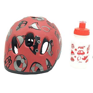Kit Infantil Kids Bicicleta Skate Patins Ptk Baby Toys Vermelho