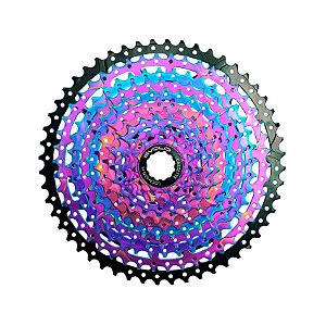 Cassete K7 Engrenagem Bicicleta Bike Evolo 12V 11/50D Rainbow