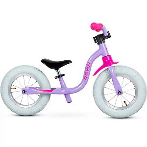 Bicicleta Equilíbrio Balance Bike Infantil Raiada Nathor Lilas