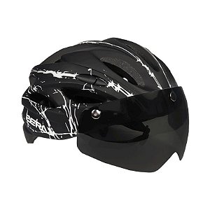 Capacete Bicicleta Bike MTB Zeray Tour Com Óculos Pt/Br Tam.G