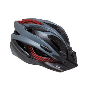 Capacete Bicicleta Ciclismo Mtb Elleven G Cinza/Verm.