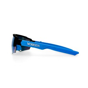 Óculos Esportivo P/ Ciclismo Bike Vixxen SOUND Bluetooth - Haste AZUL / Lente AZUL GELO