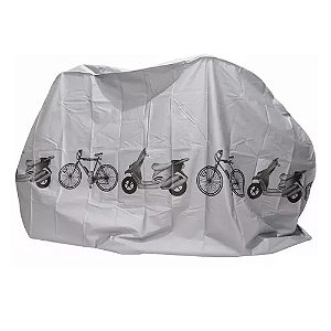 Capa Para Proteção Bicicleta Cinza Tm. 210X65X110CM Rontek