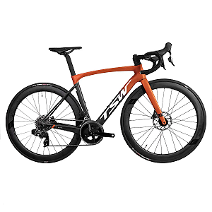 Bicicleta Ciclismo Speed TR1 Sprint Sram Rival 24V AXS Freio Hidraulico Laranja