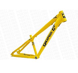 Quadro Bike Bicicleta BMX Wheeling Grau GIOS FRX-EVO 26X13,5 Amarelo / Preto / Cinza