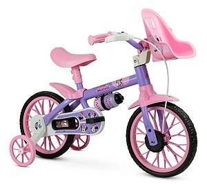 Bicicleta Bike Infantil Criança Kids Aro 12 Nathor Minnie