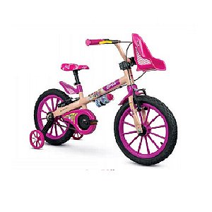 Bicicleta Bike Infantil Criança Kids Aro 16 Nathor Barbie