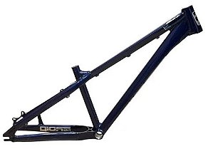 Quadro Bike Bicicleta BMX Wheeling Grau GIOS DJ Wheeling 26X13.5" Azul Marinho / Adesivo Prata / Azul Claro