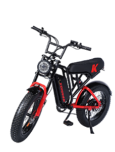 BICICLETA ELETRICA WINNER C/ SUSPENSAO NO QUADRO 750W PRETO/VERMELHO KONNAN