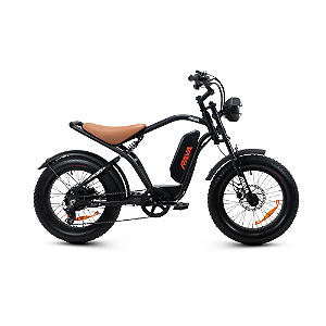 BICICLETA ELÉTRICA RAVA E-CHOPPER PRETA 800W LITHIUM (BIKERNAUTA)