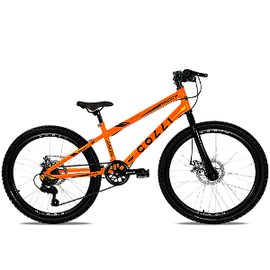 BICICLETA COLLI AIRON ARO 24 F.DISCO 7V LARANJA NEON (BIKERNAUTA)