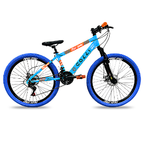 BICICLETA COLLI GRAU ARO 26 AÇO F.DISCO 21V AZUL CHAMPANHE  (BIKERNAUTA)