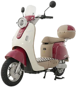 BICICLETA SCOOTER ELETRICA CAP 1000W VERMELHA /BEGE  B-LITIO 60V