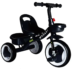 TRICICLO KIM C/ CESTINHA PRETO FOSCO (BIKERNAUTA)