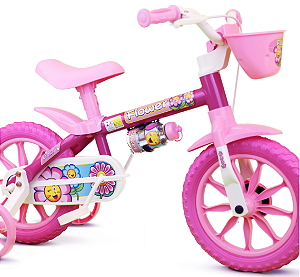 Bicicleta Bike Infantil Criança Kids Aro 12 Nathor Flower 11